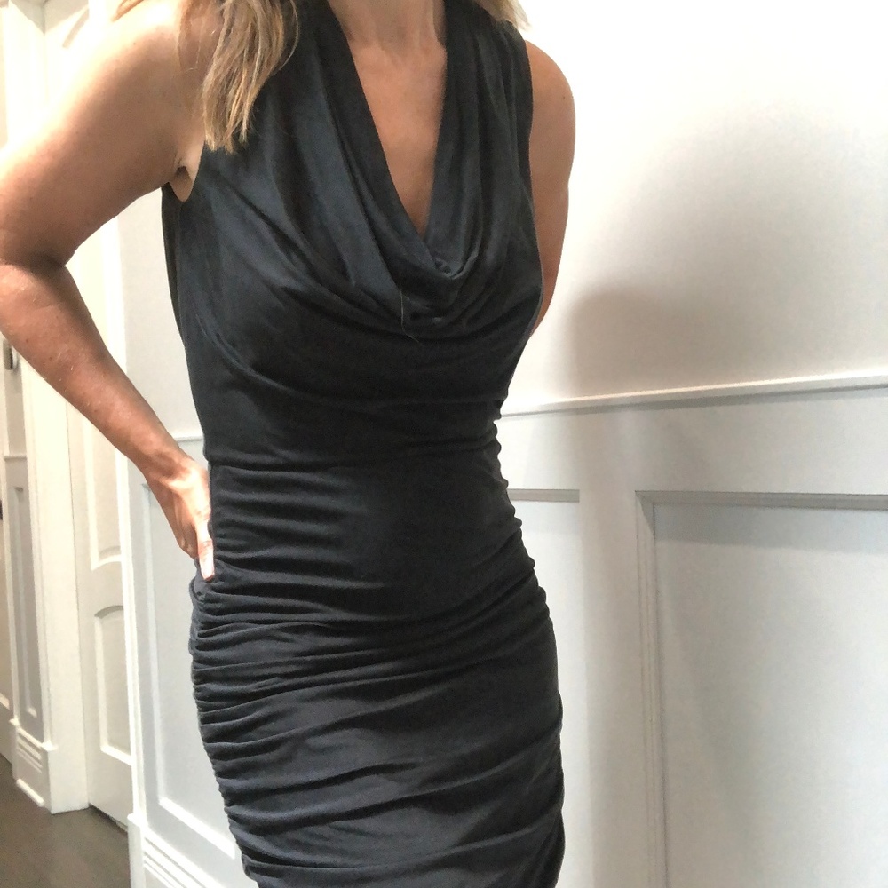 Black fitted cocktail dress